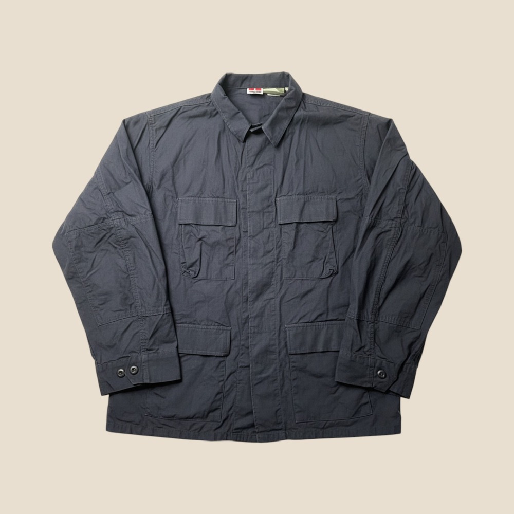 Vintage Propper Combat Jacket Mens XL Regular Military BDU Navy Button Utility